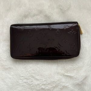 Louis Vuitton Vernis Enamel Patent Leather Zippy Zip Around Long Wallet